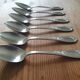 Old silver metal spoons
