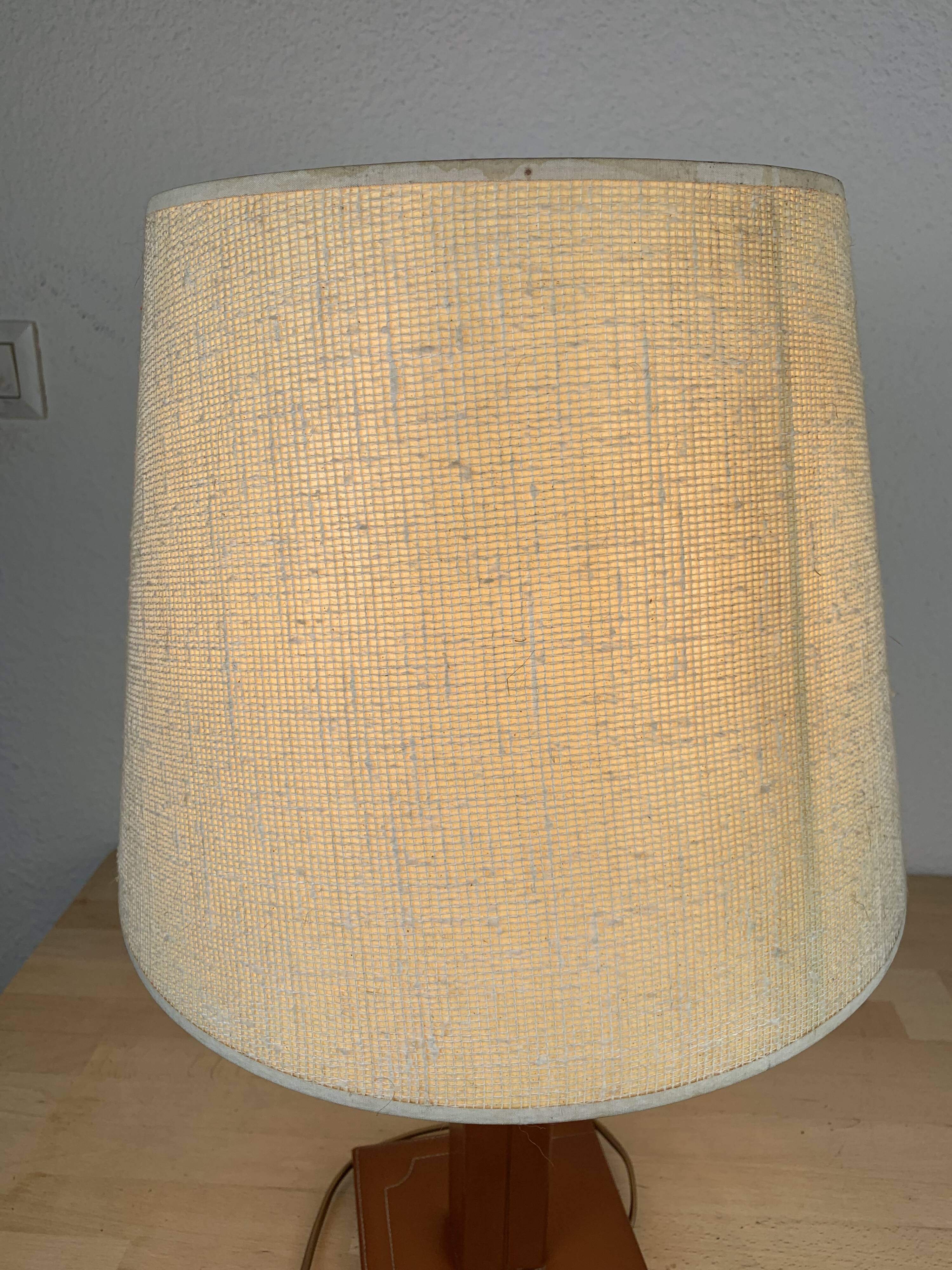 Leather lamp Le Tanneur 1970