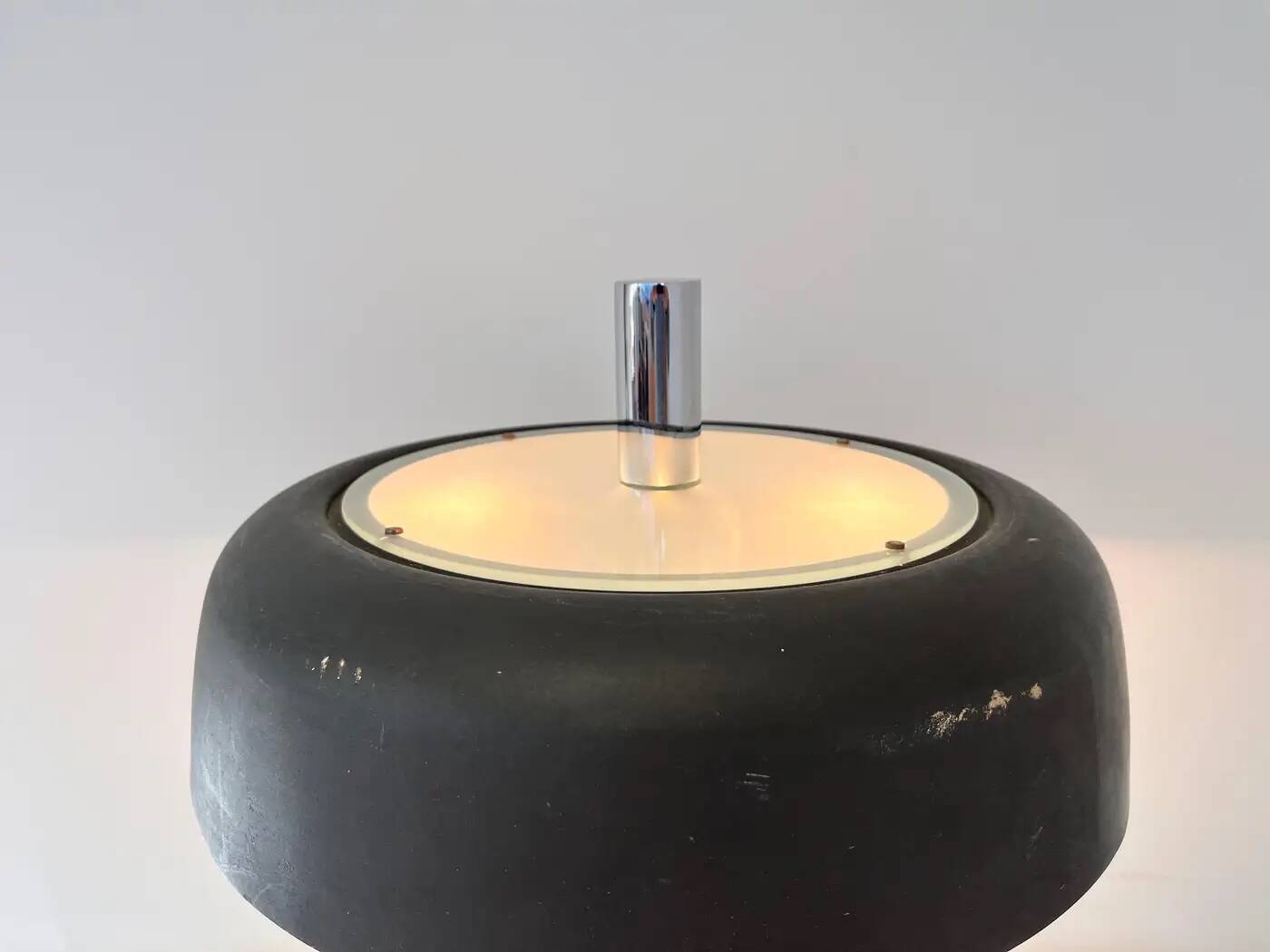 Big design extra large midcentury mushroom table lamp by Hillebrand, 1970s
