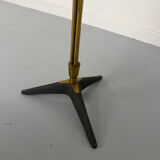 Ancien lampadaire amphore laiton et fibre design des années 60 vintage