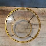 Gueridon round glass and metal