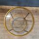 Gueridon rond verre et metal