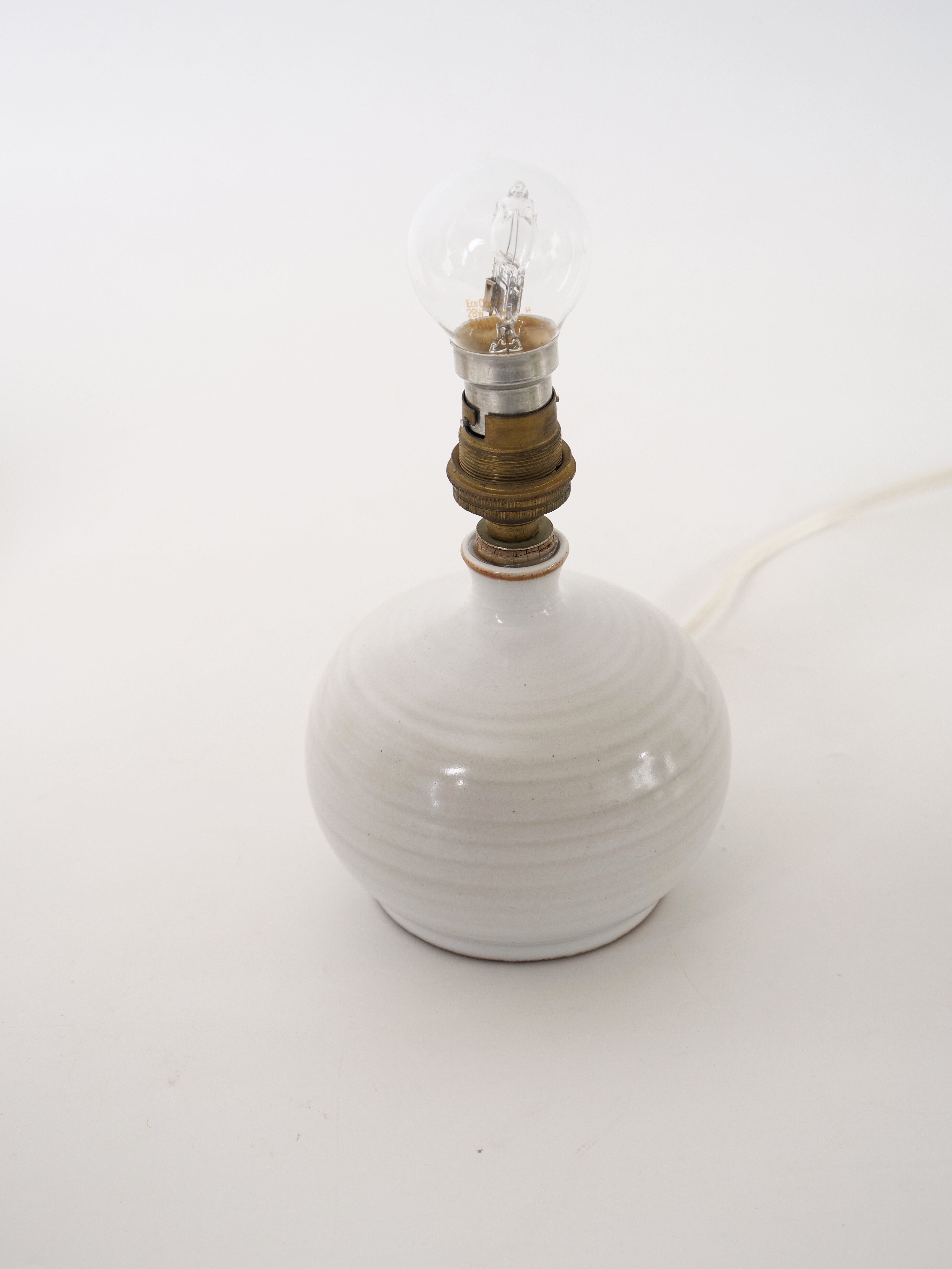 Terracotta lamp signed