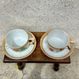 Old Japanese porcelain tea cups and saucers.