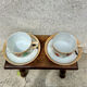Old Japanese porcelain tea cups and saucers.