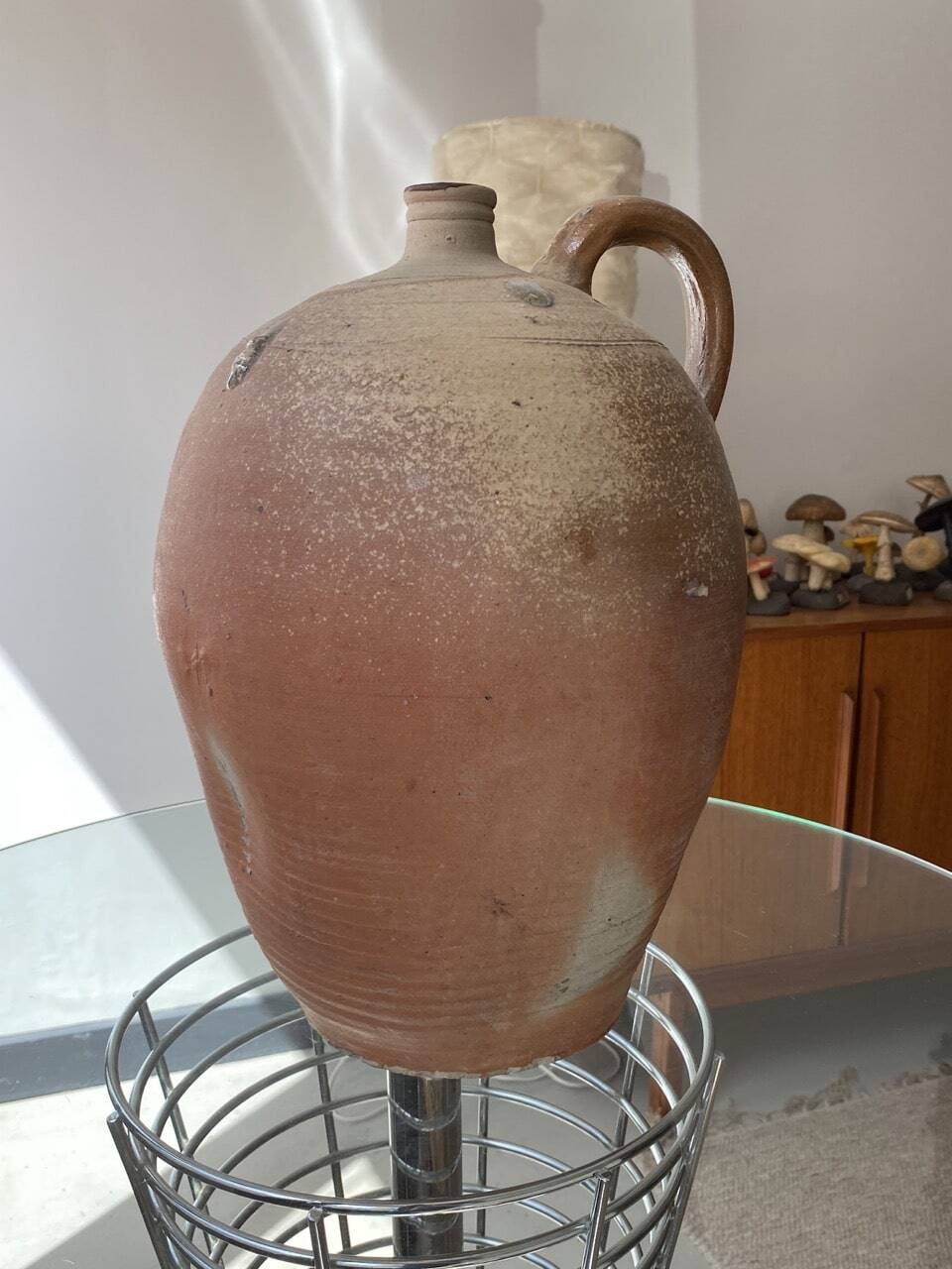 Vase jarre ancienne en grès émaillé