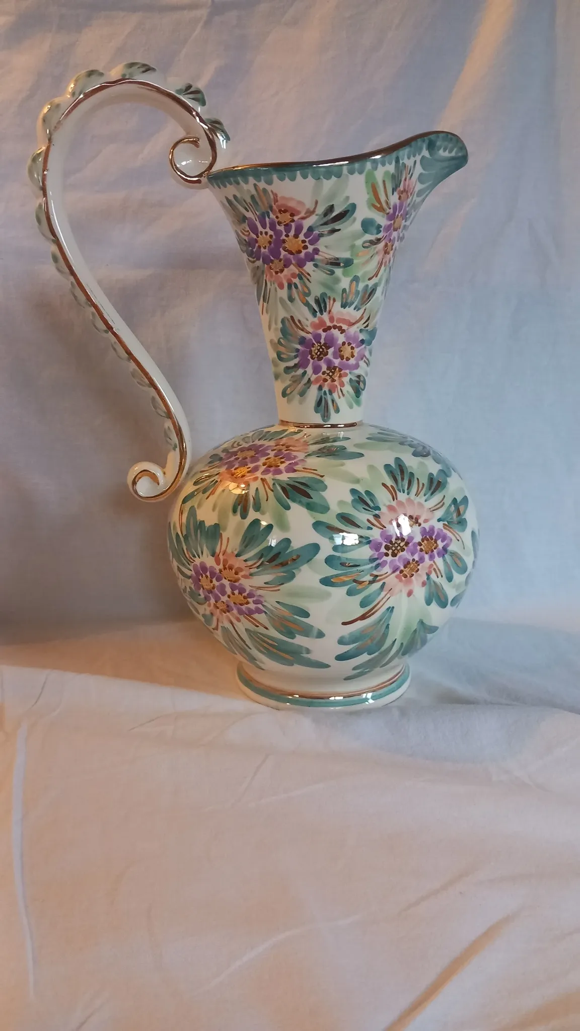 Vintage cracked earthenware pitcher by André Bayer – Years