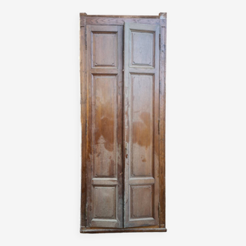 Pair of large double doors with frame