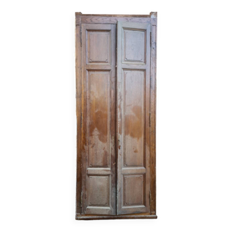 Pair of large double doors with frame