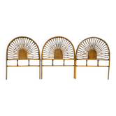 Set of 3 rattan headboards, France 60s