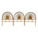 Set of 3 rattan headboards, France 60s