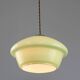 Mid-Century Italian Green Glass and Brass Pendant Lamp