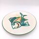 Decorative ceramic plate signed Picault, Vallauris