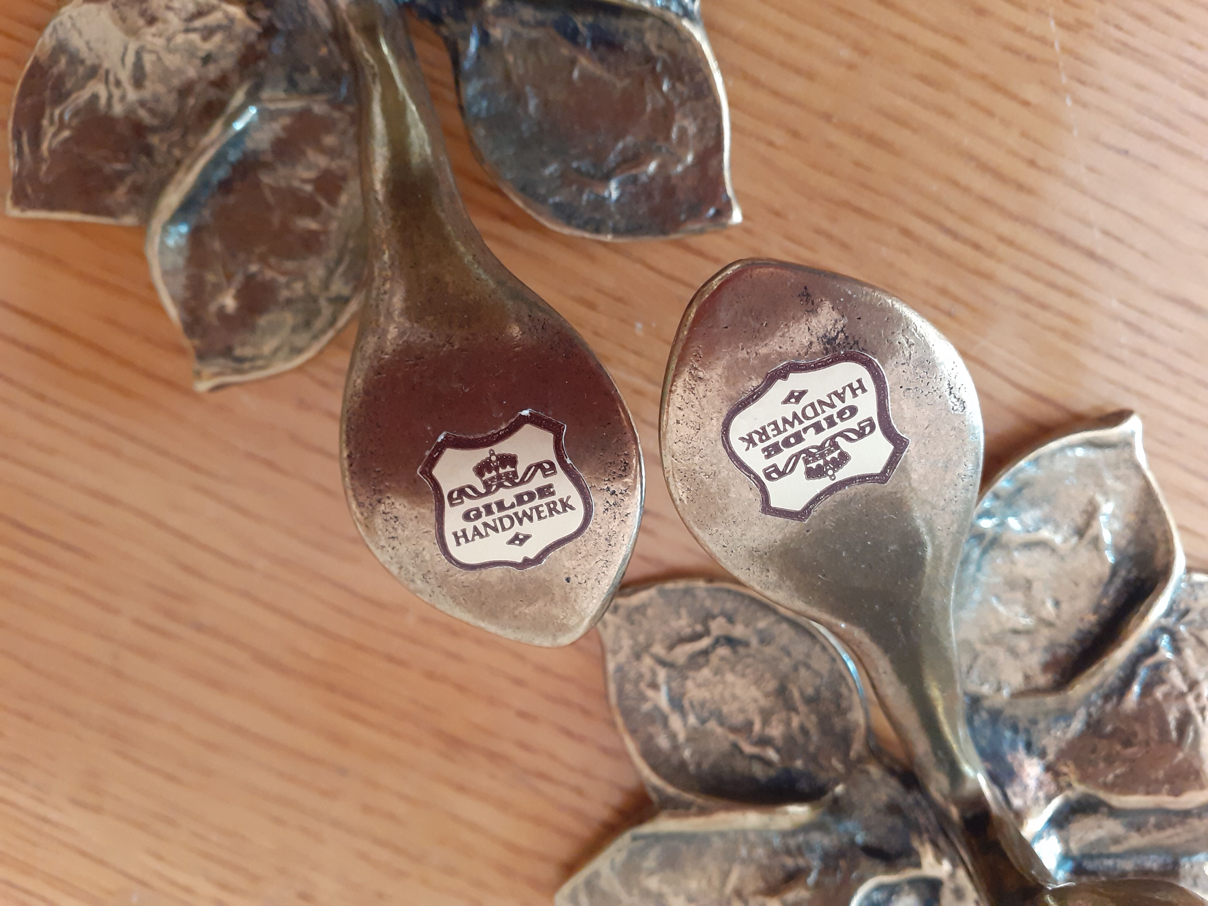 Pair of Gilde brass candlesticks