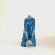Rabbit statue, vintage, Aldo Londi for Bitossi, Rimini blue series