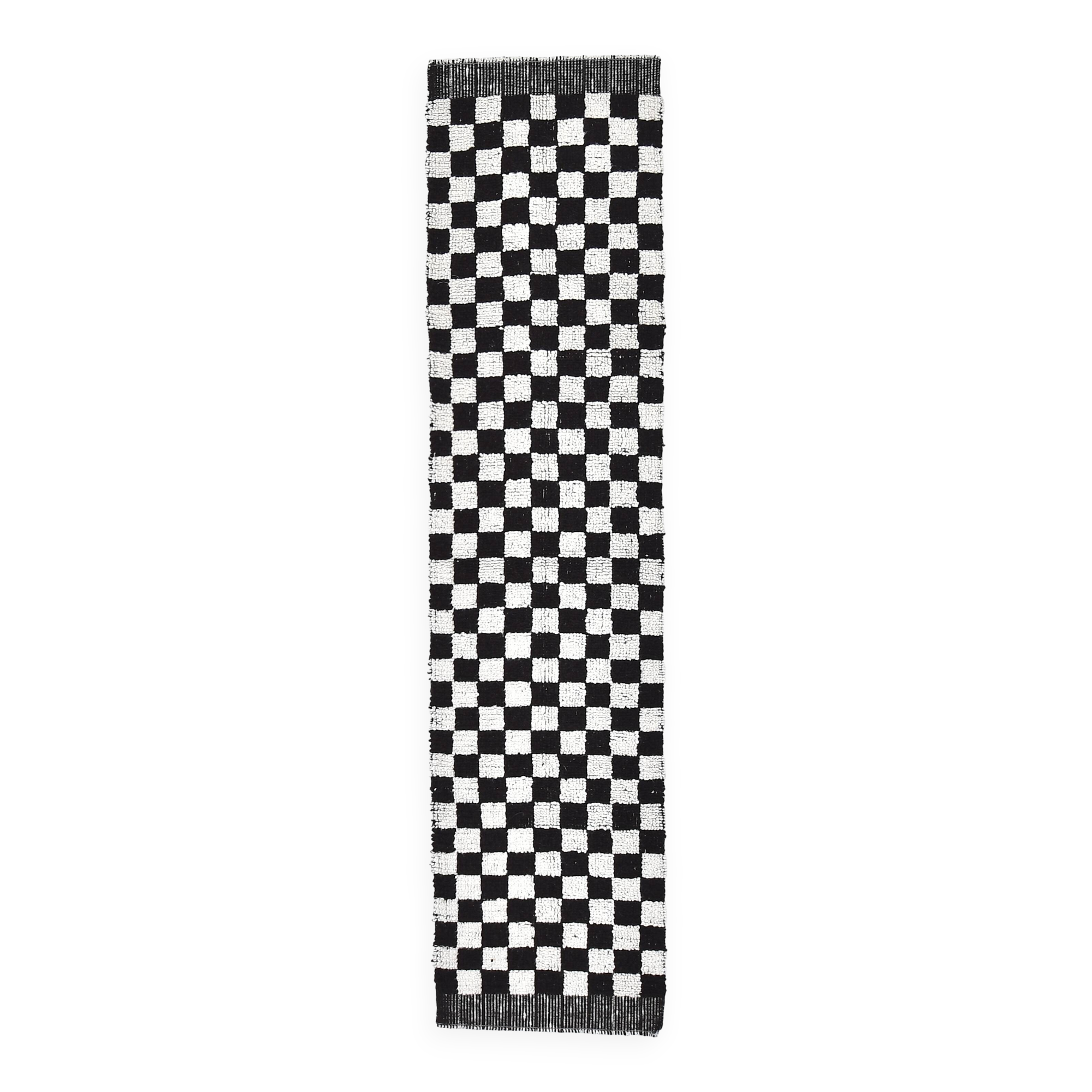 2x10 Checkered Turkish Vintage Runner Rug 69x294Cm