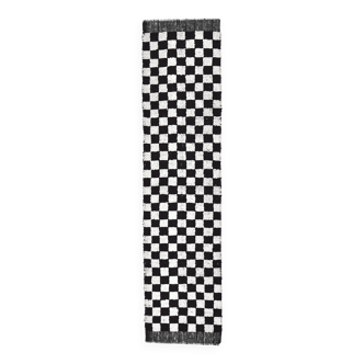 Tapis de couloir turc vintage à carreaux 2x10 69x294 cm