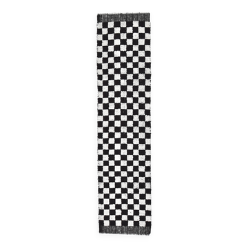 2x10 Checkered Turkish Vintage Runner Rug 69x294Cm