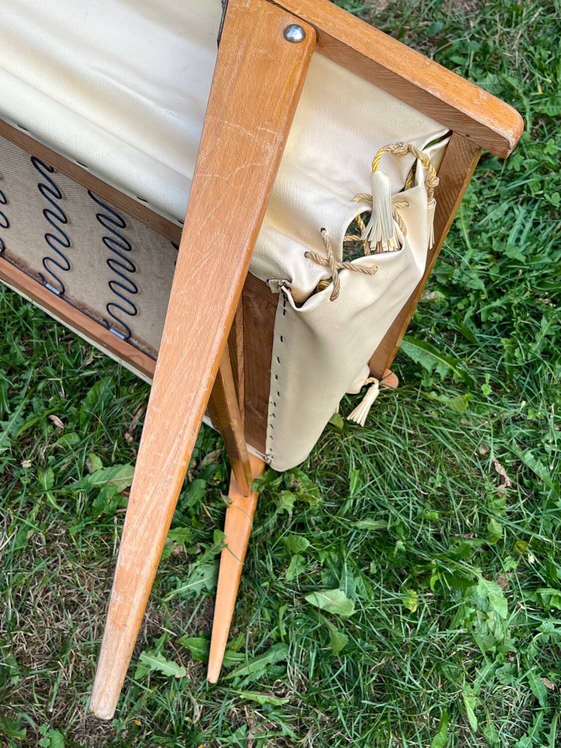 Wooden designer travel cot