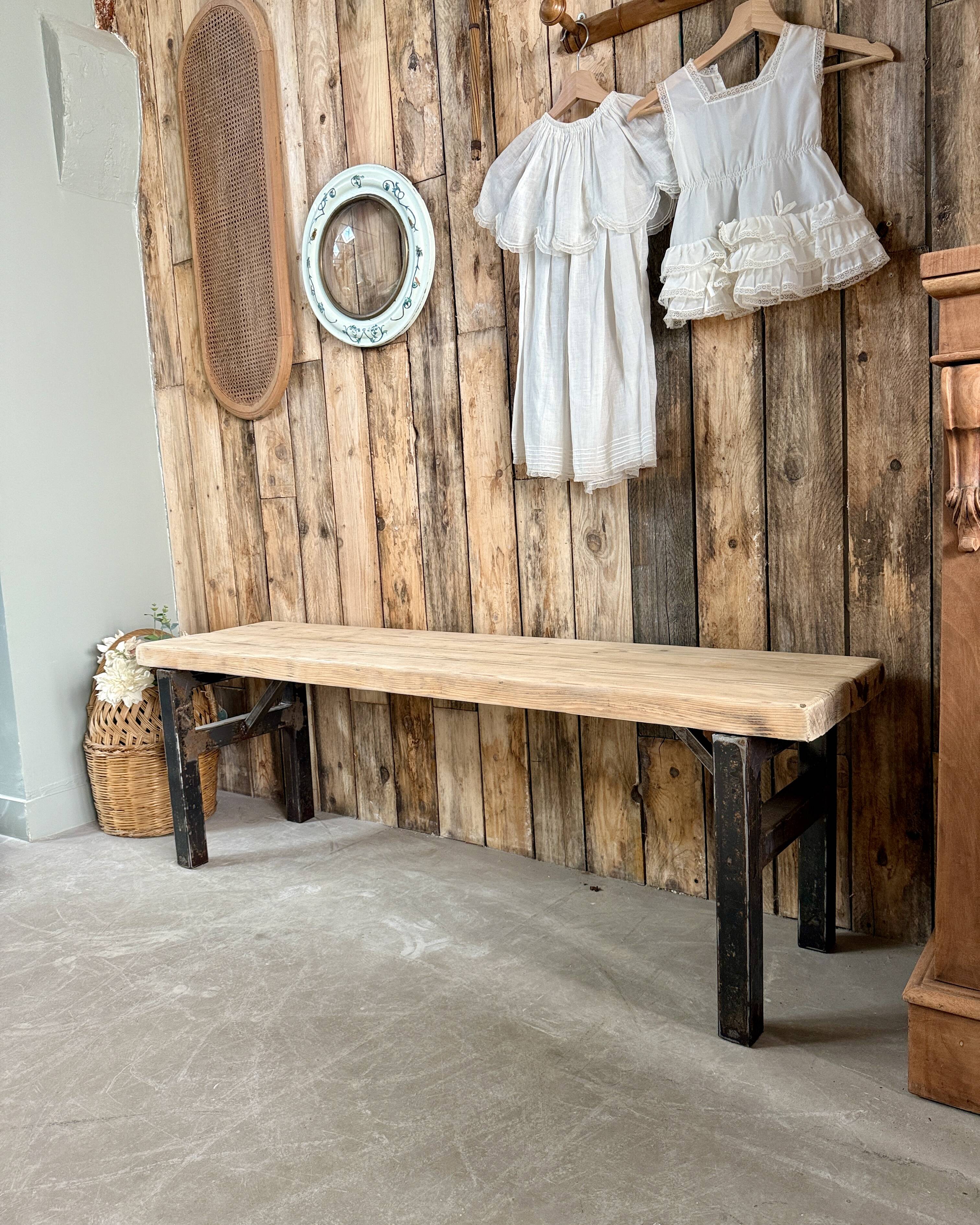 Vintage industrial bench (refurbished)