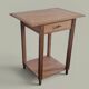 Table d’appoint chêne – Lignes architecturales, esprit moderniste 1940
