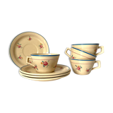 Lot 4 flower coffee cups salins granit france