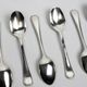 6 Christofle America espresso spoons in silver-plated metal, Luc Lanel