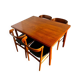 Dining table and its 4 chairs, Denmark, 1960