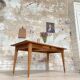 Vintage farmhouse table with spindle legs.