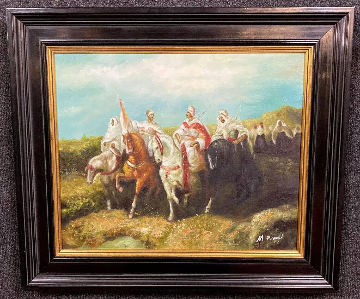 Orientalist School: Martine Rivart (1956) Oil painting on canvas