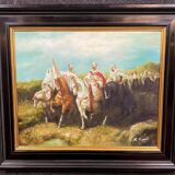 Orientalist School: Martine Rivart (1956) Oil painting on canvas