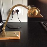 Old brass desk lamp