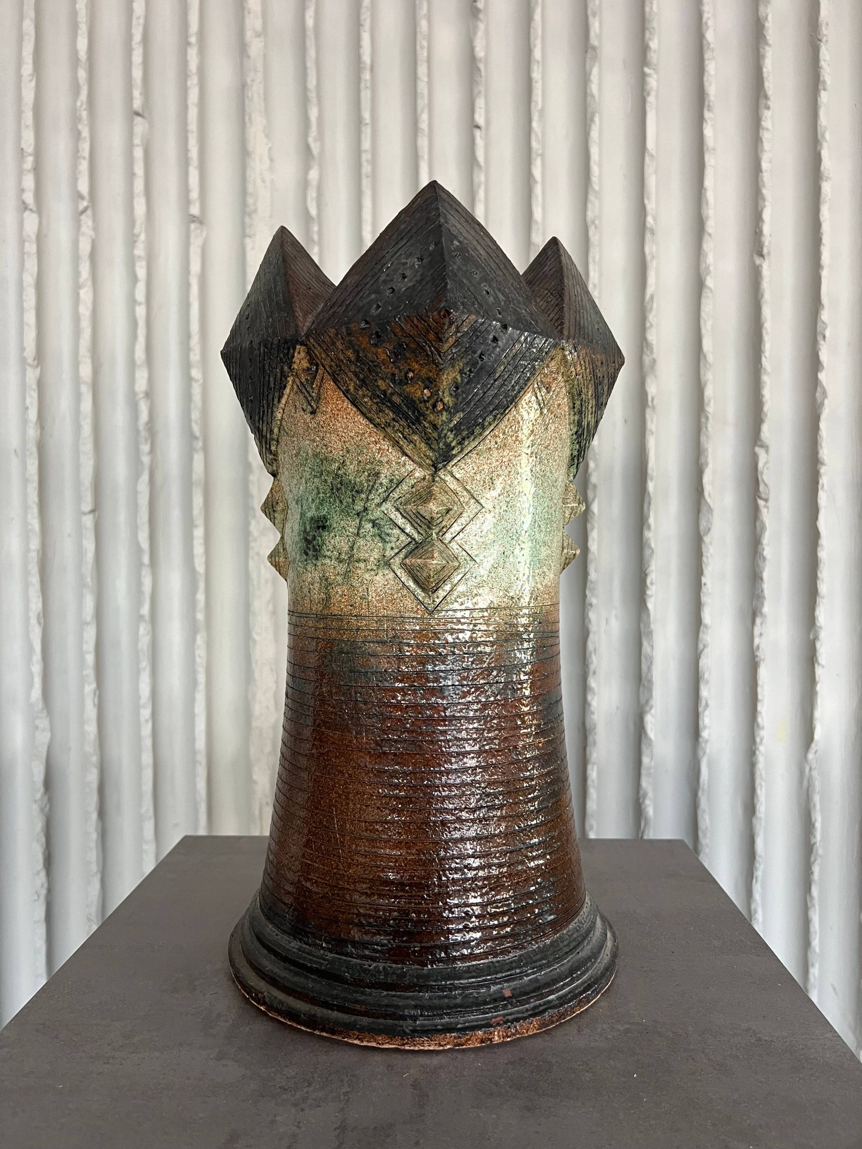 XXL (40-80cm) ceramic chess set by Maria Kenarova
