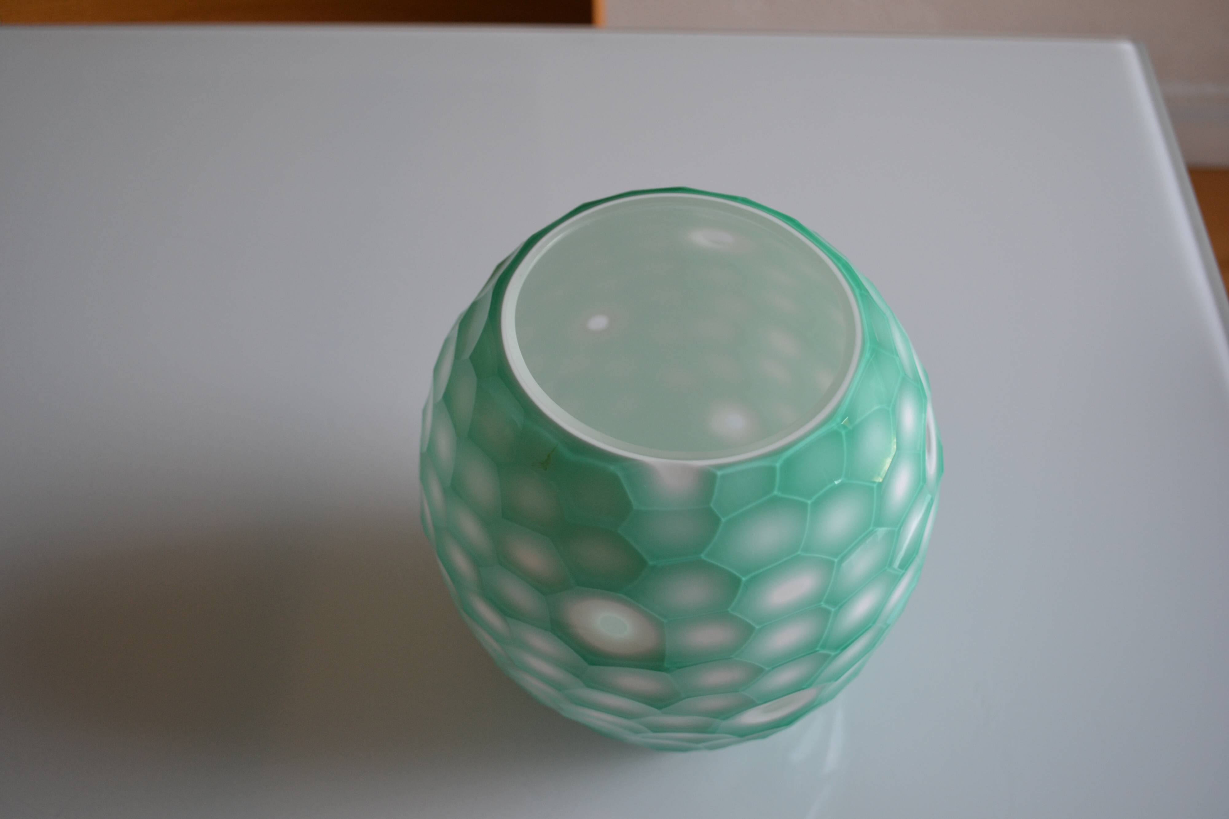 Celadon size multilayer glass vase