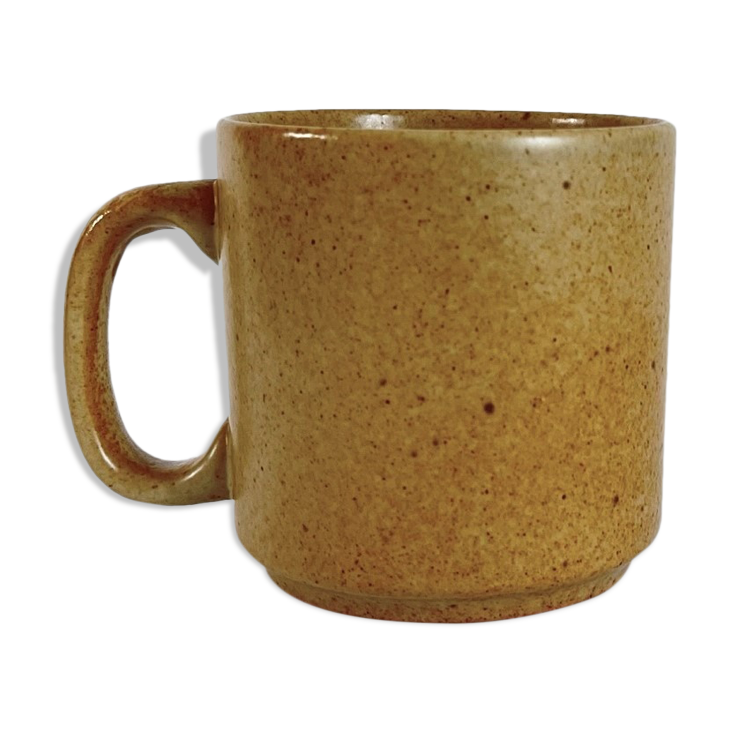 Vintage mug in speckled beige sandstone