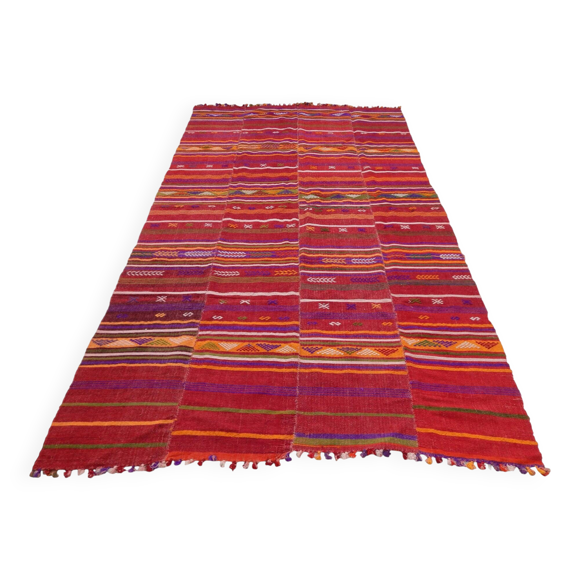 Vintage Turkish kilim, handwoven, 151x246 cm.