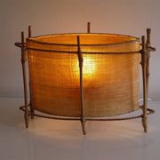 Vintage rattan lamp 1950