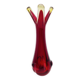 Vase Murano Organique Rouge Ambre 28.5cm 1.1kg