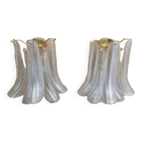 Pair of Murano glass wall sconces