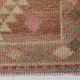 Taupe & Dusty Pink Vintage Carpet For Hallway, 83x308 Cm
