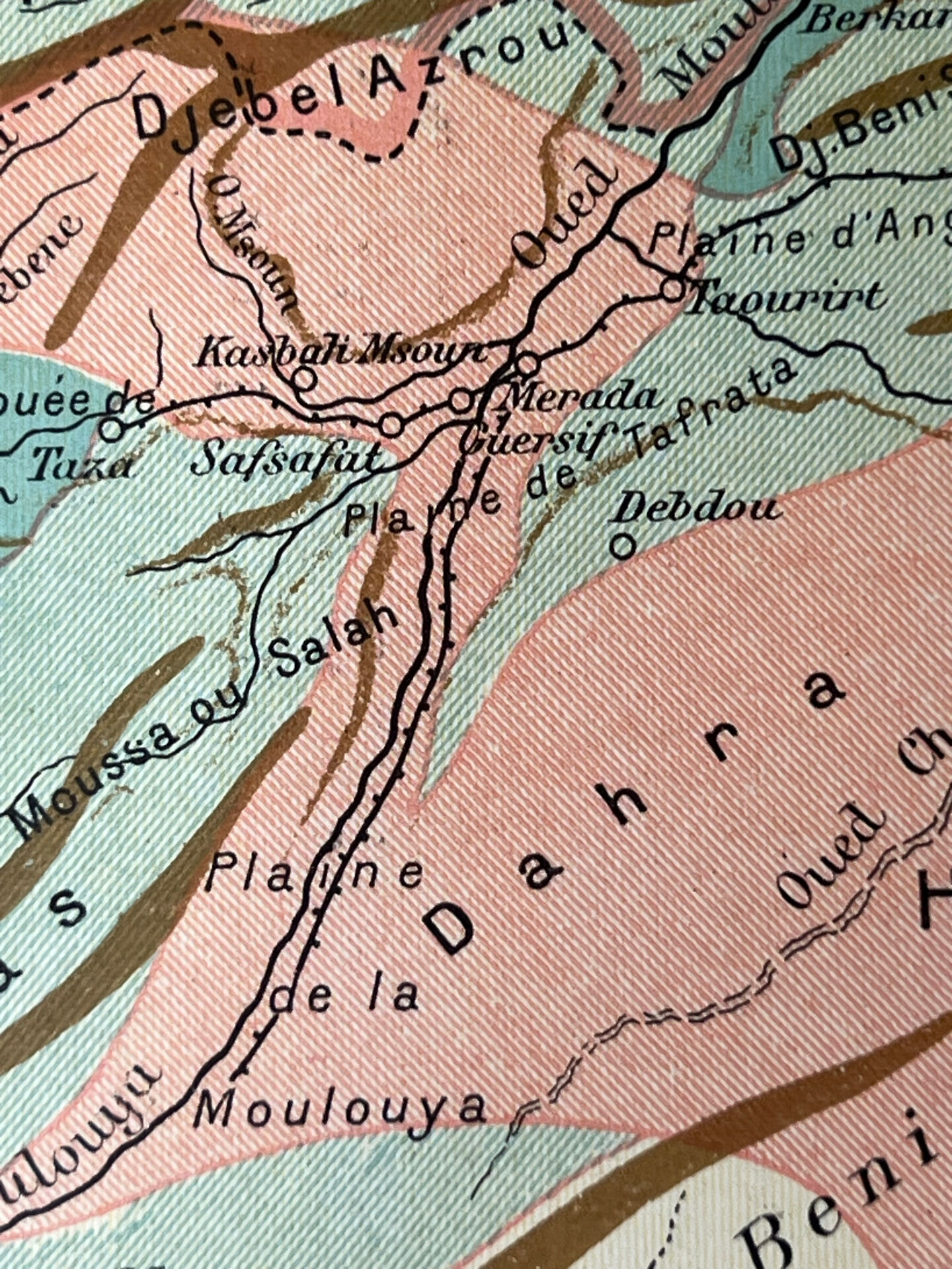 Original map of Morocco 37x27cm - 1908