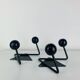 Pair of wall hooks from the 1950s, black metal