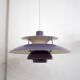 Danish Pendant Lamp PH5 by Louis Poulsen in purple color