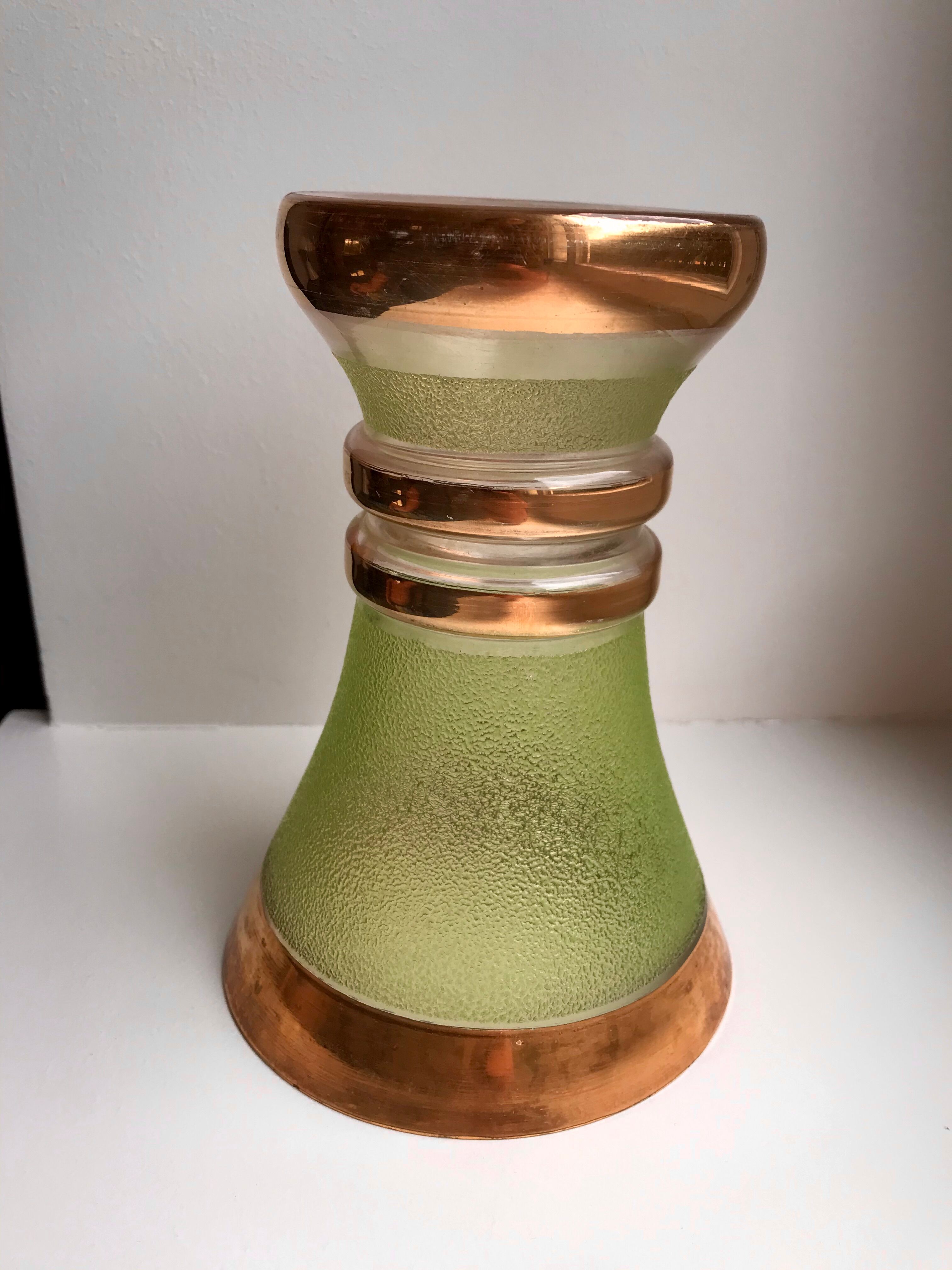 Green granita vase 60s