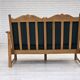 1970s, Scandinavian 2-seater sofa, furniture wool, solid oak wood.