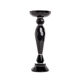 Wide candle holder black crystal