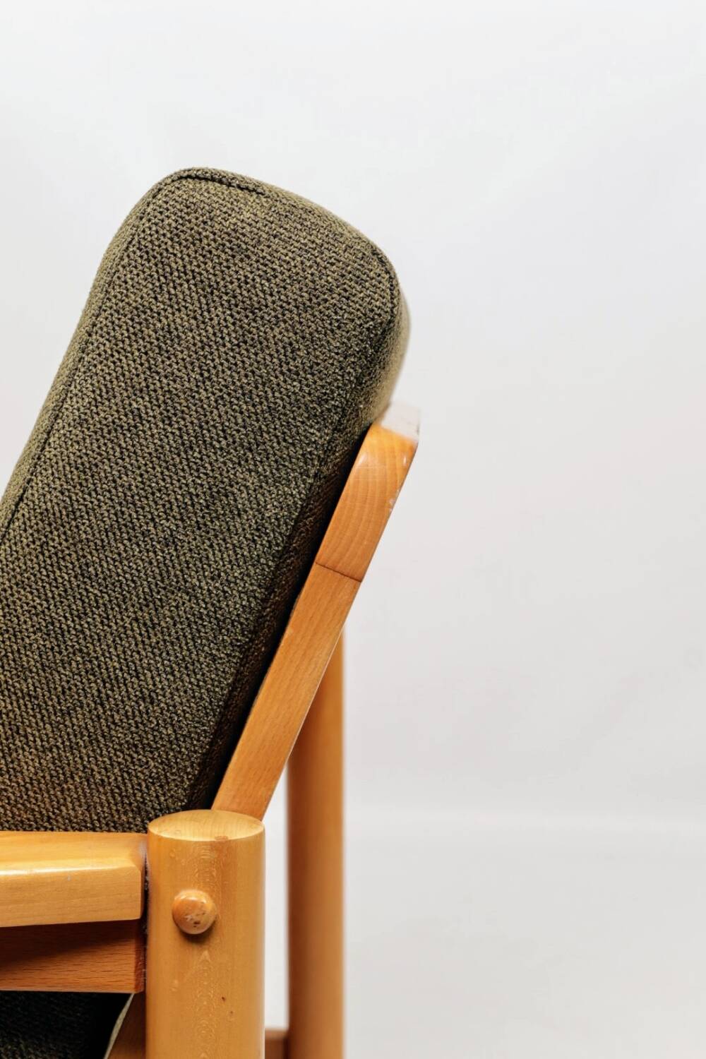 Scandinavian armchair green olive mid century modern design 1960