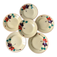 Lot de 6 assiettes plates Digoin Sarreguemines modèle "Ginette" années 30-40