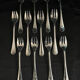 12 Christofle oyster forks silver metal Japanese model