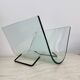 Porte-revues post-moderne en verre courbé Fiam Italy, années 1980